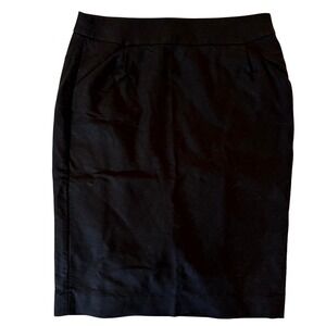 J.Crew The Pencil Skirt Black Size 10 Classic Lined Career Work